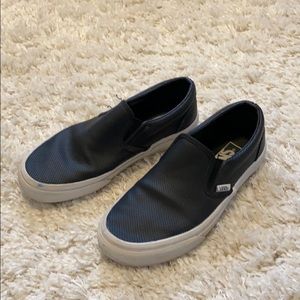 Black leather vans